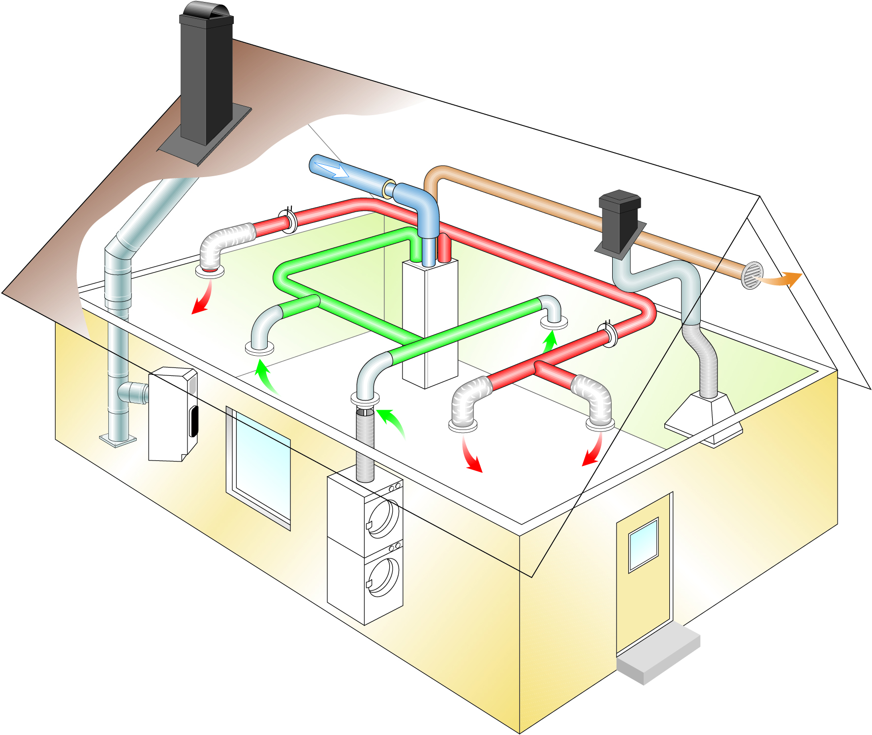 Вентиляционные системы для дома. Приточно-вытяжная естественная система вентиляции. Вытяжная вентиляционная система в1. Общеобменная приточно-вытяжная вентиляция. Приточно-вытяжная система вентиляции проект.
